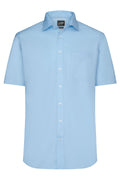 James & Nicholson Kurzarm Herrenhemd Micro-Twill light-blue