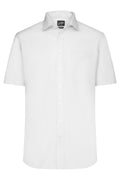 James & Nicholson Kurzarm Herrenhemd Micro-Twill white