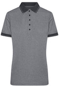 James & Nicholson Damen Melange Polo black-melange/black