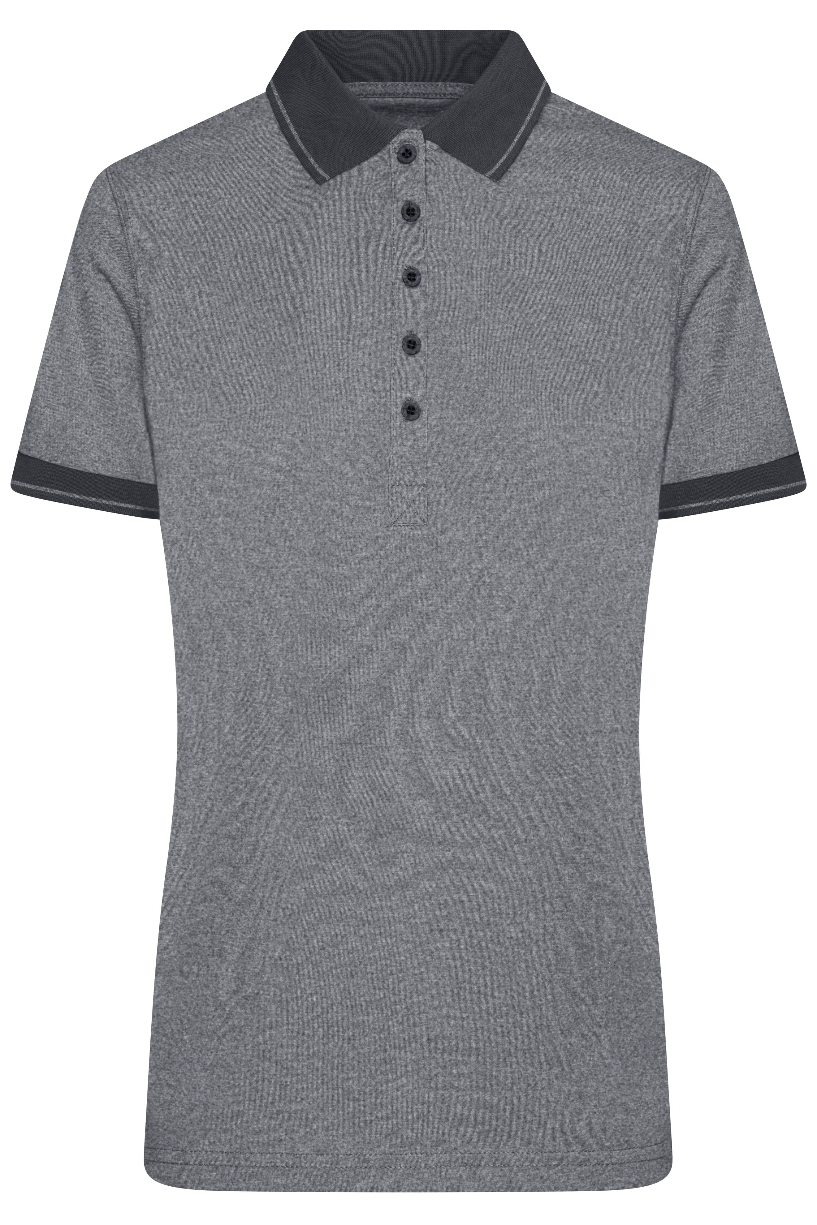 James & Nicholson Damen Melange Polo black-melange/black