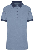 James & Nicholson Damen Melange Polo blue-melange/navy