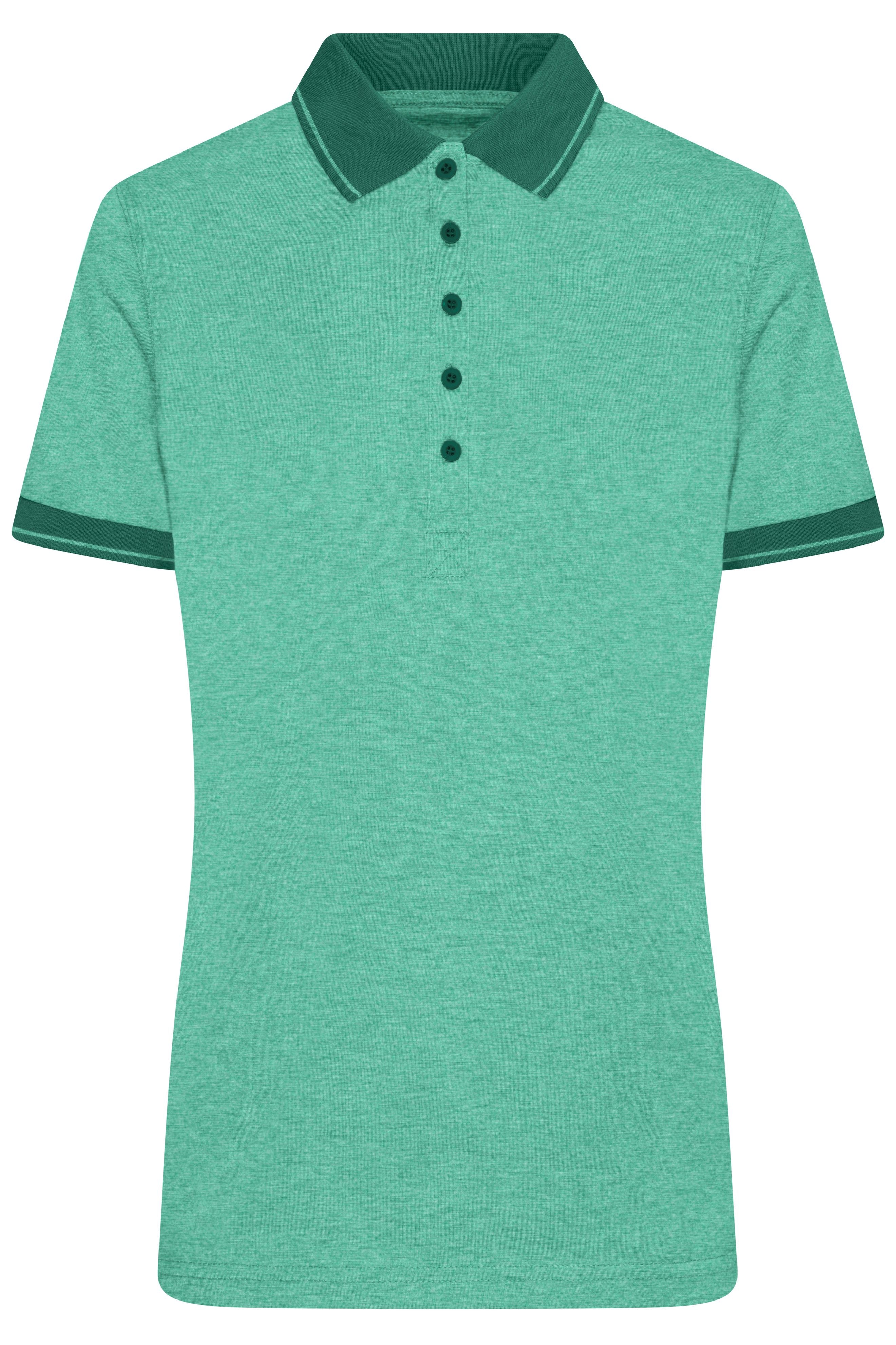 James & Nicholson Damen Melange Polo green-melange/dark-green