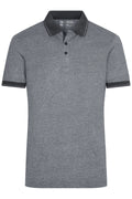 James & Nicholson Herren Melange Polo black-melange/black