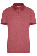 James & Nicholson Herren Melange Polo wine-melange/wine