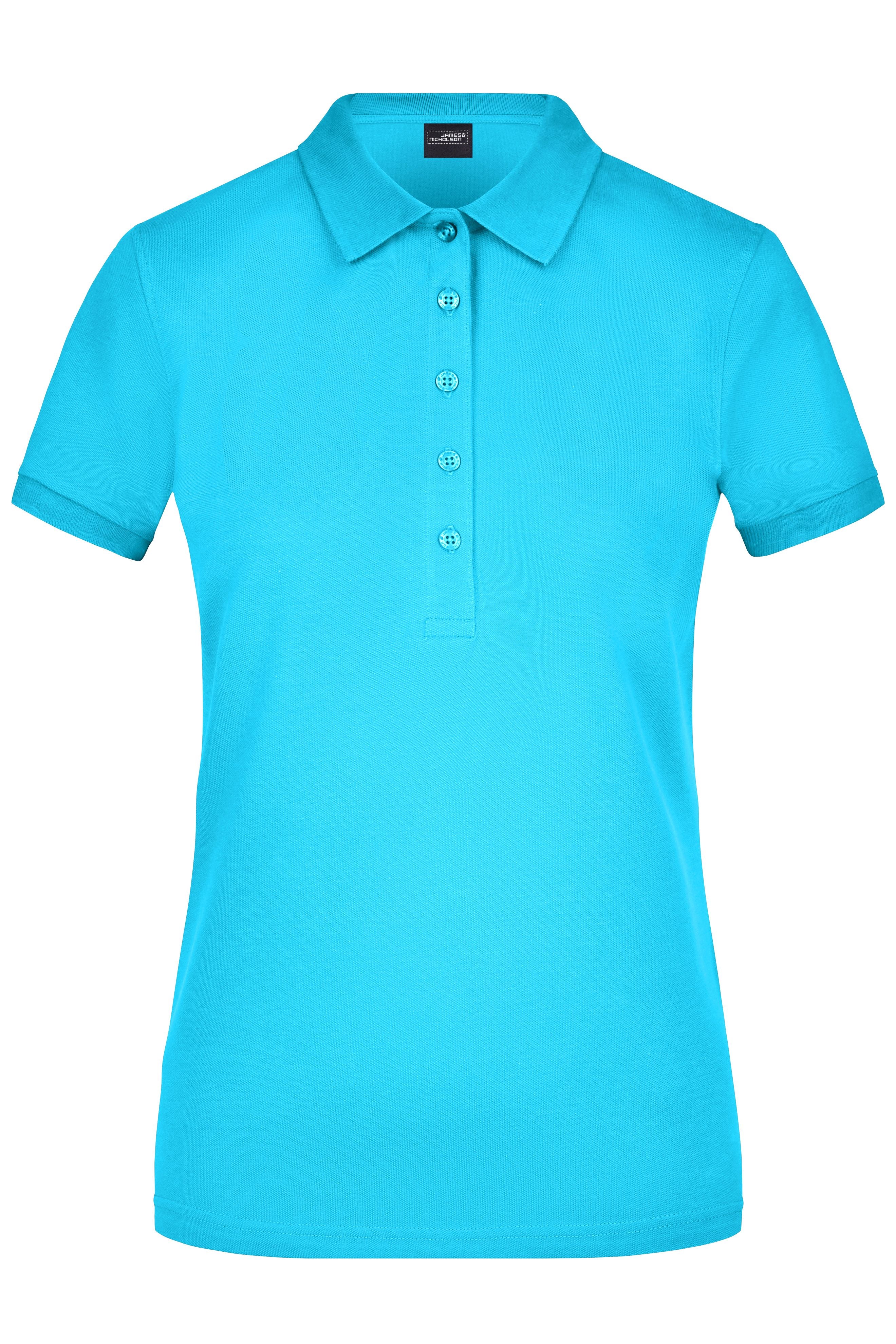 James & Nicholson Damen Elastic Pique Polo turquoise