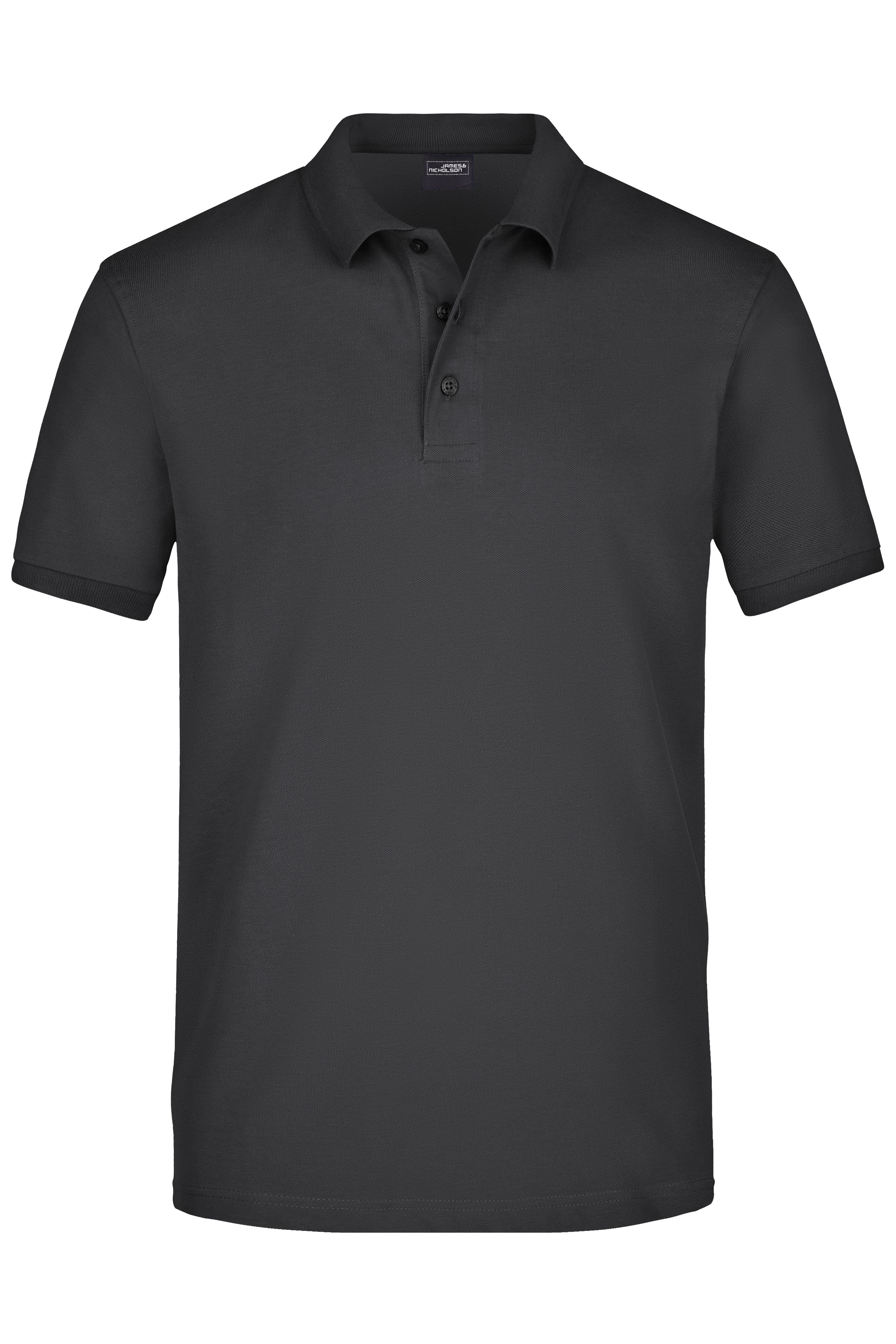 James & Nicholson Herren Elastic Pique Polo black