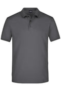 James & Nicholson Herren Elastic Pique Polo graphite