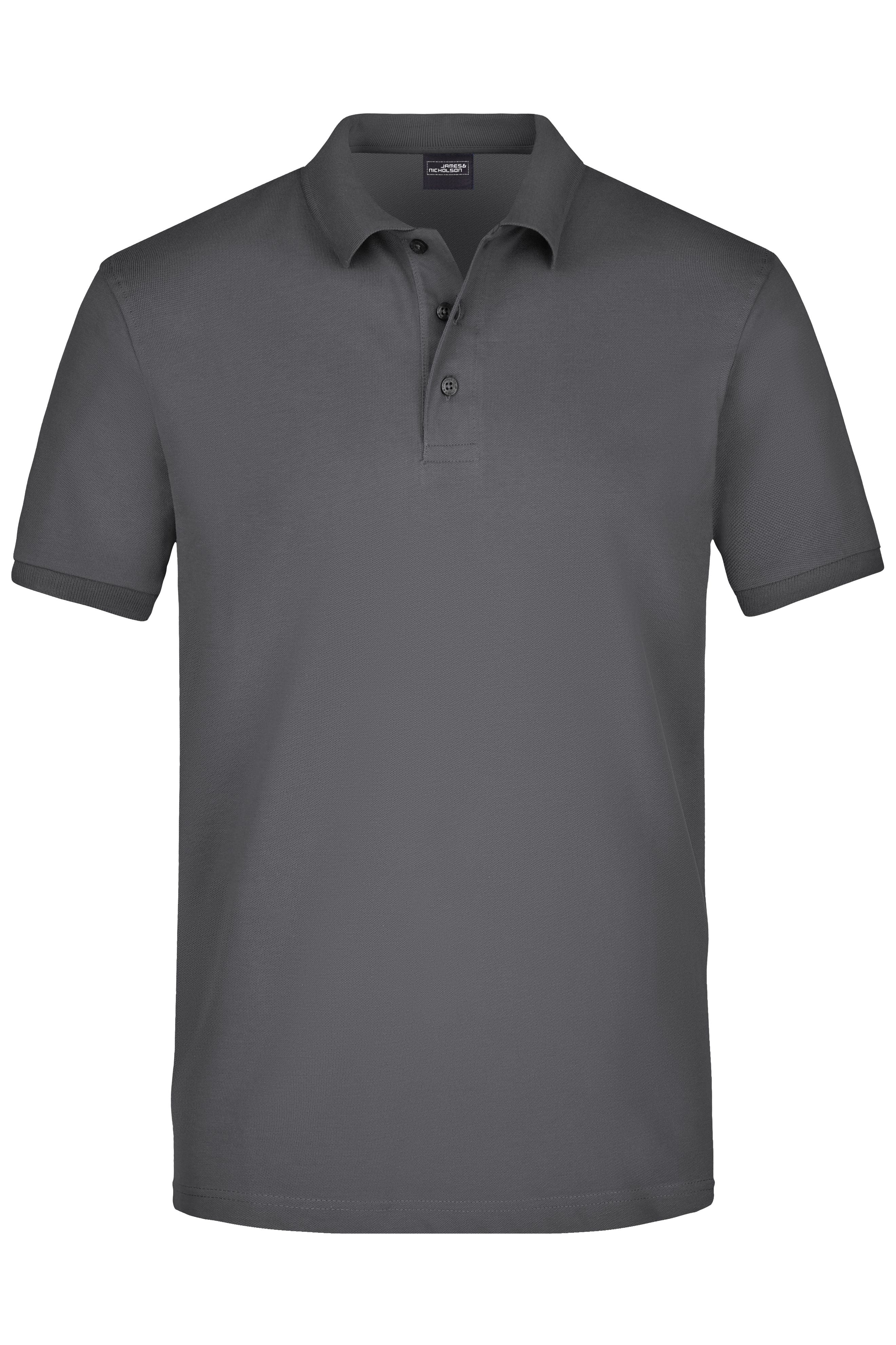 James & Nicholson Herren Elastic Pique Polo graphite
