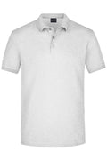 James & Nicholson Herren Elastic Pique Polo grey-heather
