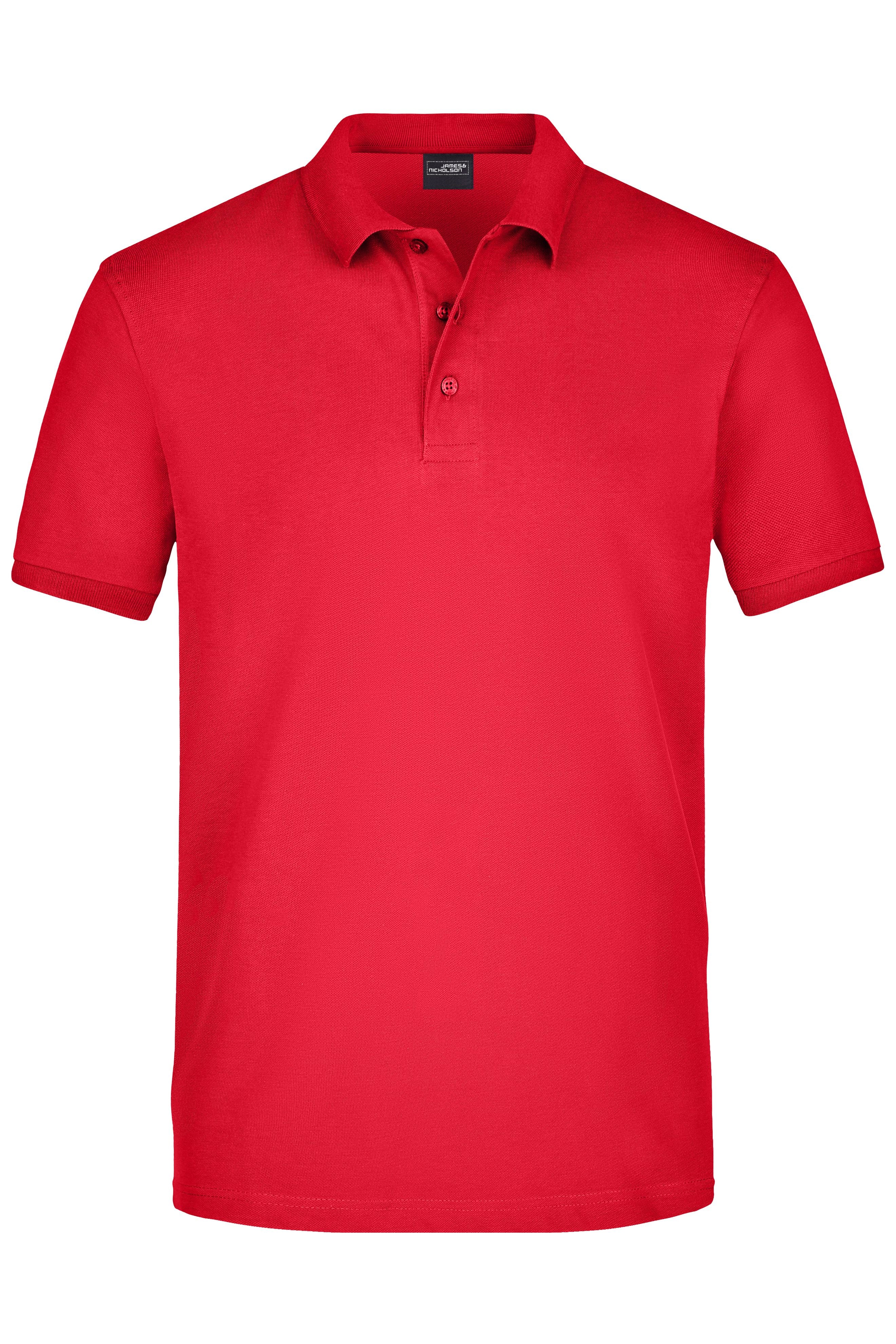 James & Nicholson Herren Elastic Pique Polo red