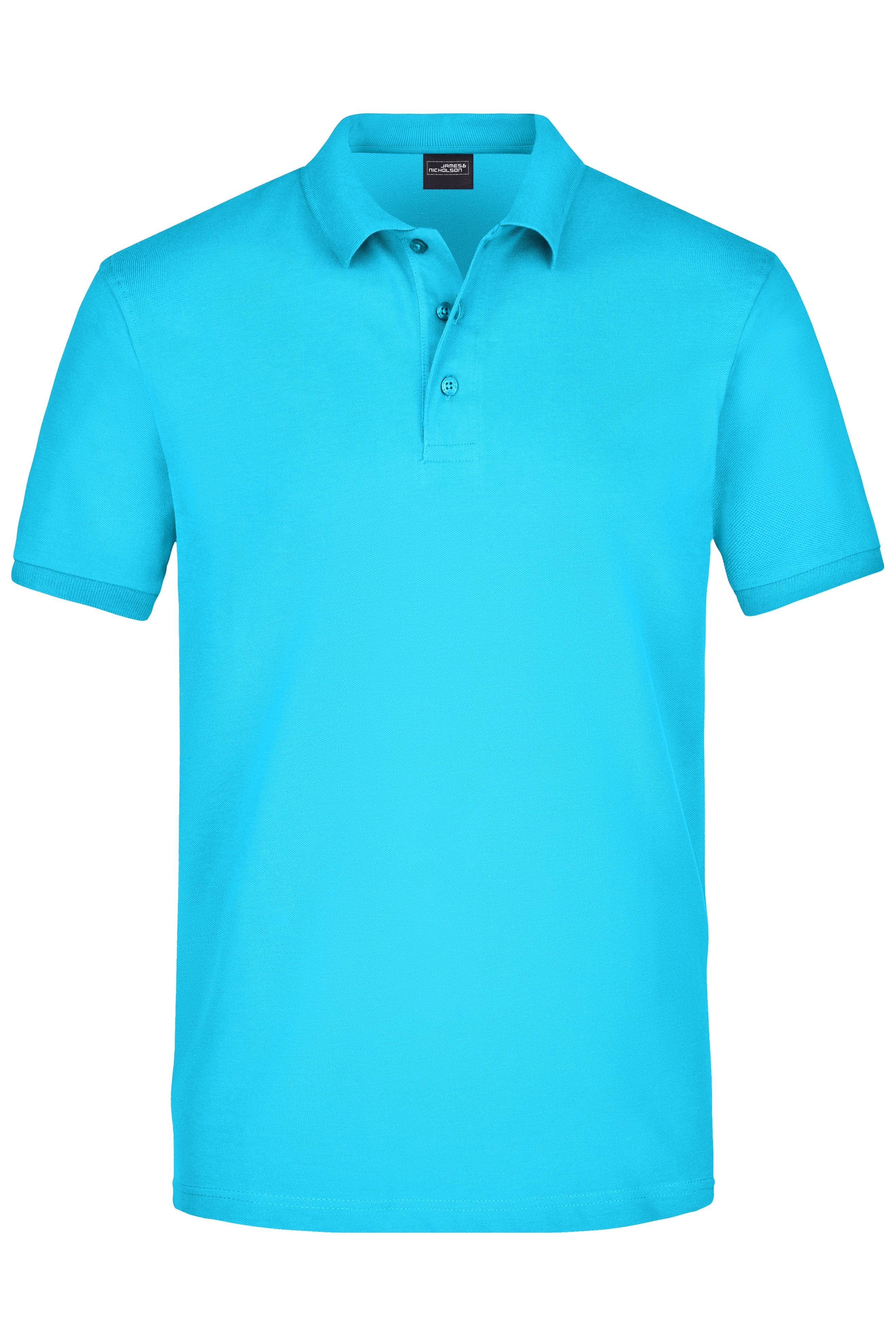 James & Nicholson Herren Elastic Pique Polo turquoise