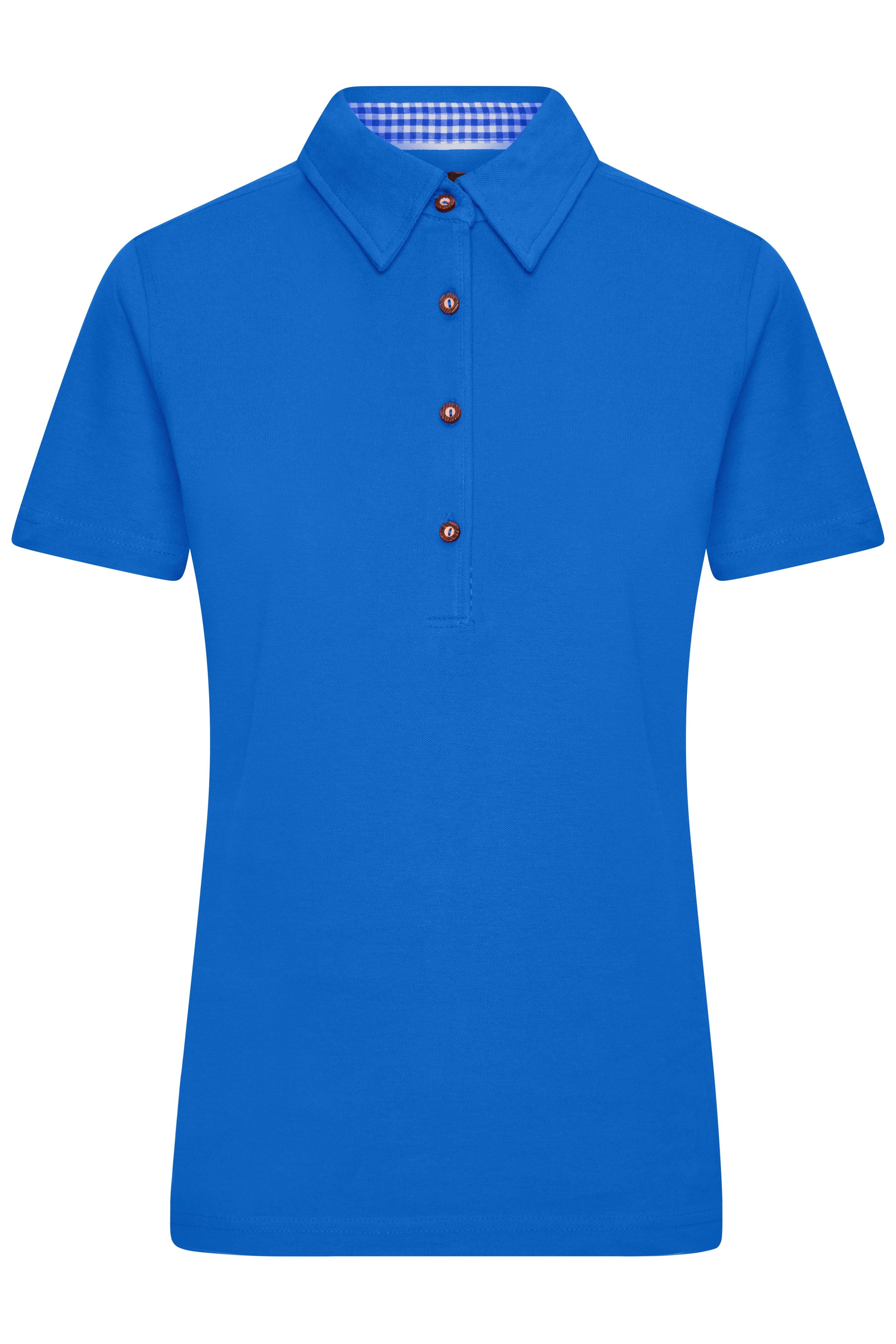 James & Nicholson Damen Trachtenpoloshirt royal/royal-white