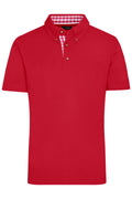 James & Nicholson Herren Trachtenpoloshirt red/red-white