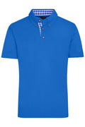 James & Nicholson Herren Trachtenpoloshirt royal/royal-white