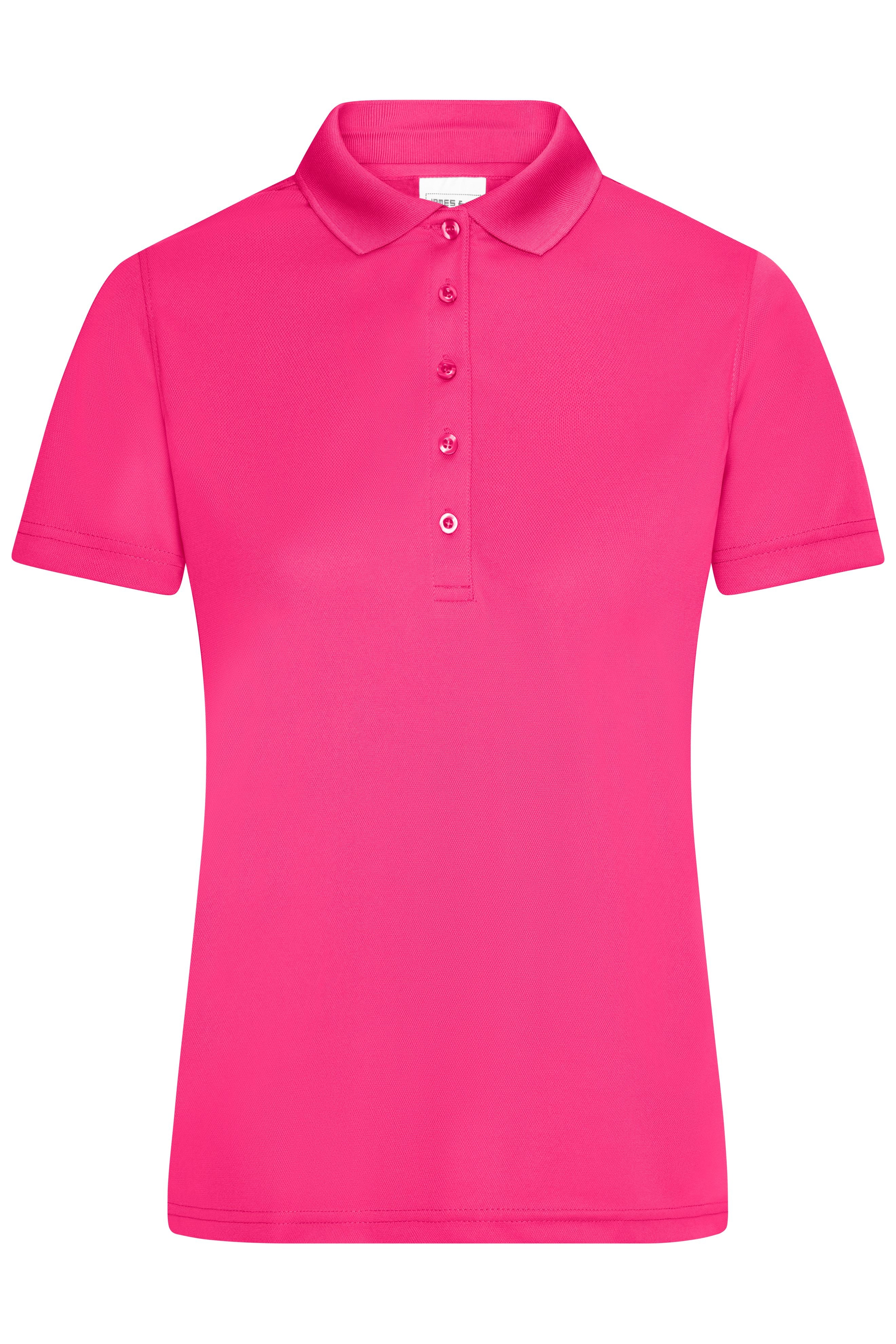 James & Nicholson Damen Aktivpolo pink