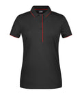James & Nicholson Damenpolo Multi Stripe black/red