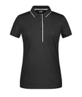 James & Nicholson Damenpolo Multi Stripe black/silver