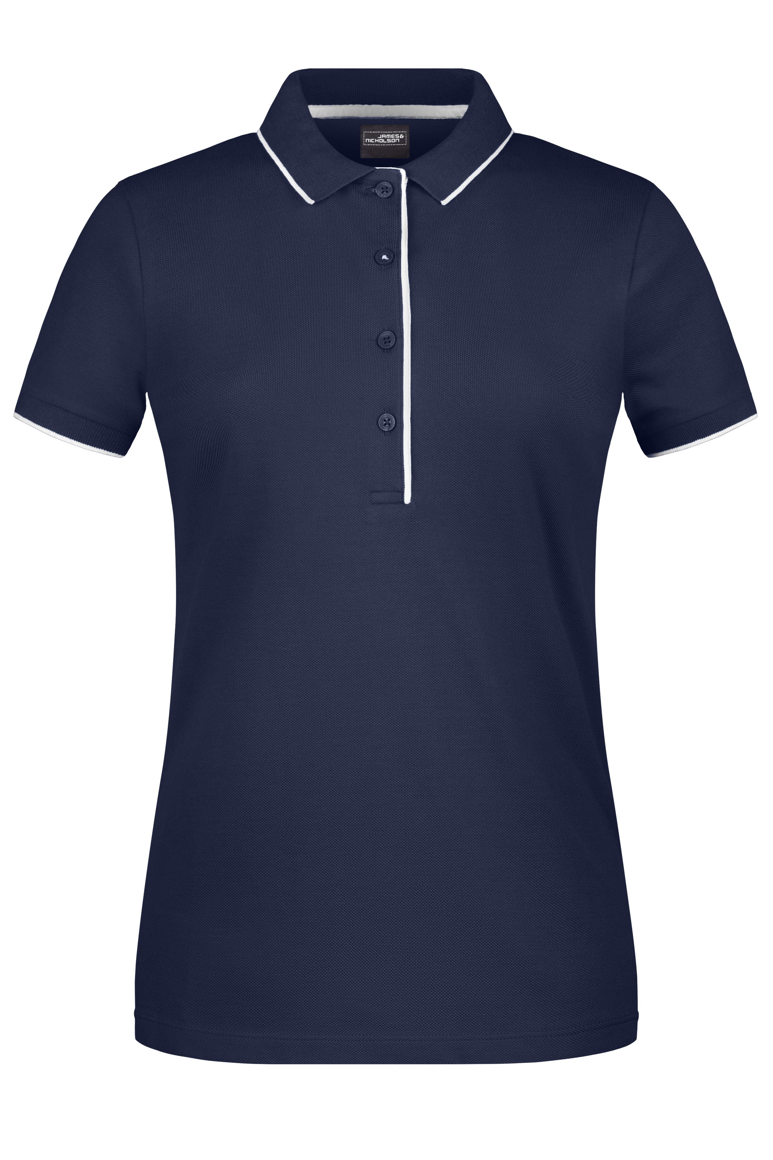 James & Nicholson Damenpolo Multi Stripe navy/white