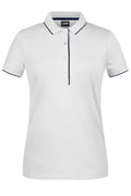 James & Nicholson Damenpolo Multi Stripe white/navy