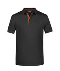 James & Nicholson Herrenpolo Multi Stripe black/orange