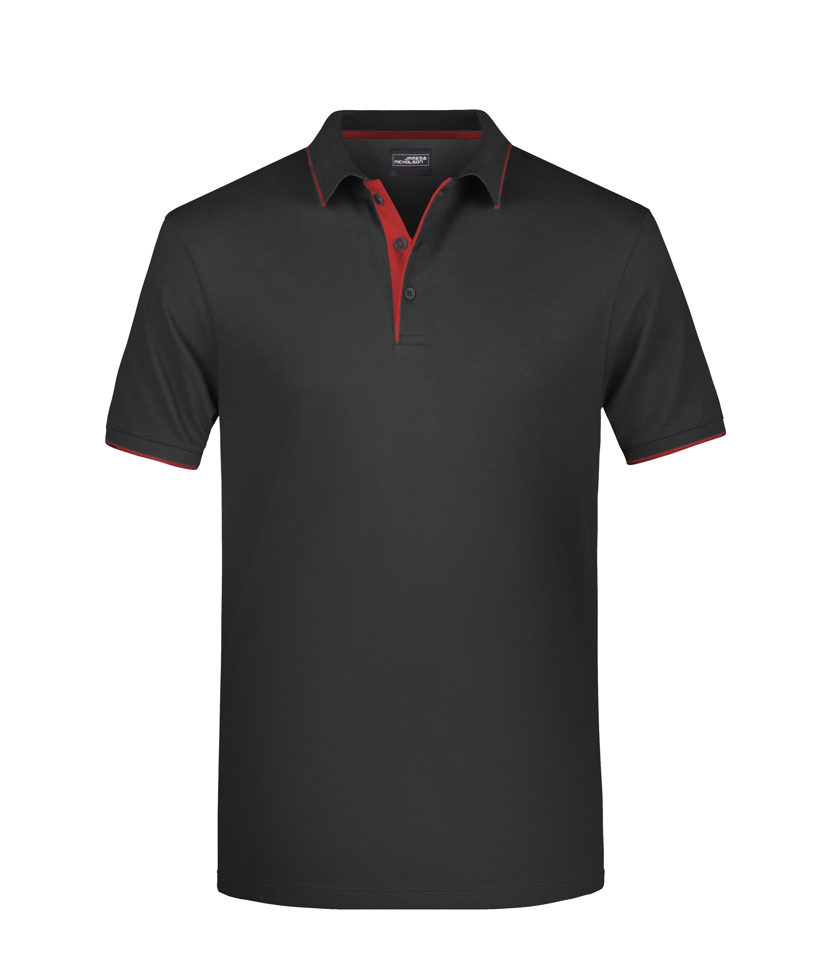 James & Nicholson Herrenpolo Multi Stripe black/red