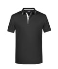 James & Nicholson Herrenpolo Multi Stripe black/silver