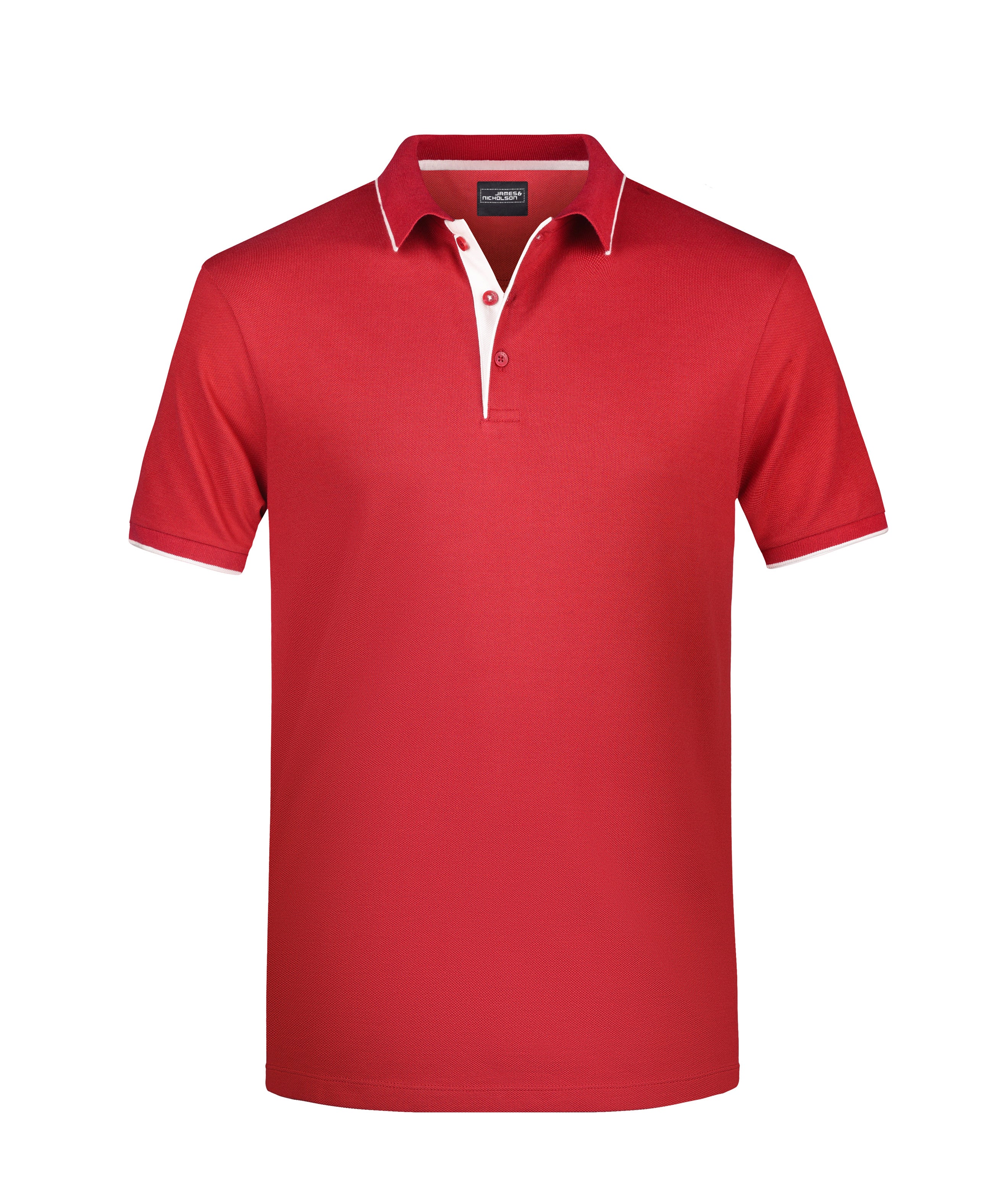 James & Nicholson Herrenpolo Multi Stripe red/white
