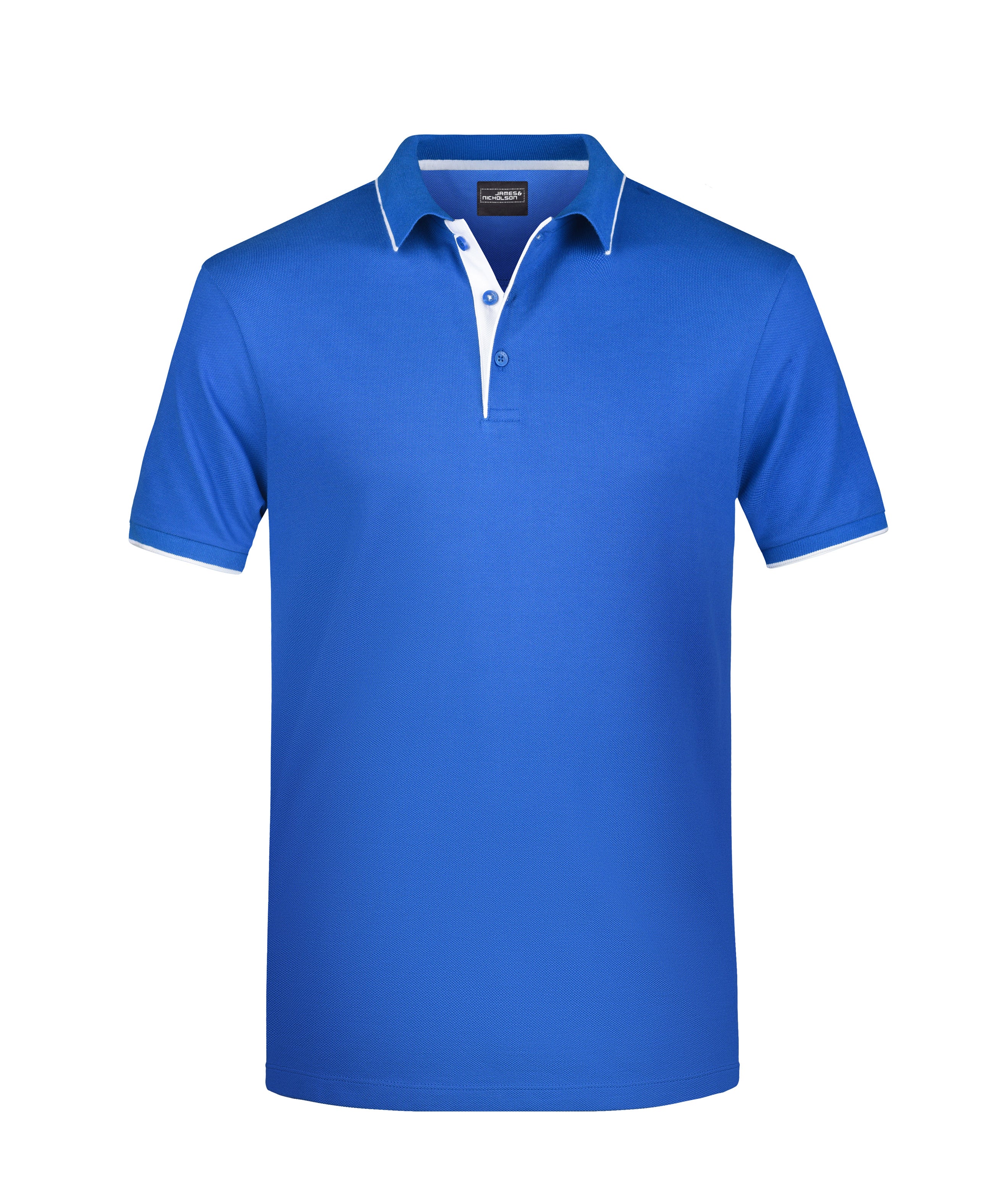 James & Nicholson Herrenpolo Multi Stripe royal/white