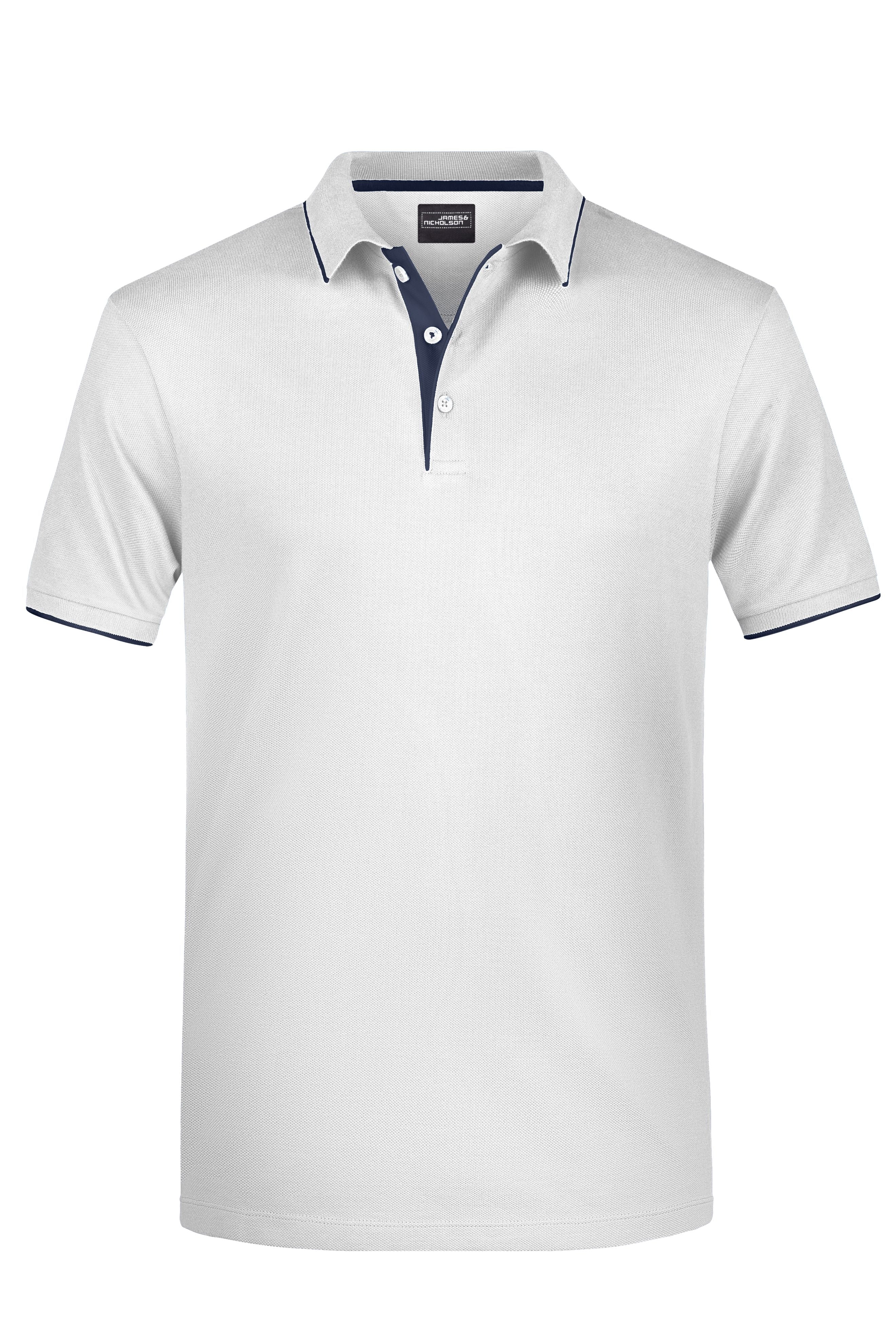James & Nicholson Herrenpolo Multi Stripe white/navy