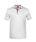 James & Nicholson Herrenpolo Multi Stripe white/red