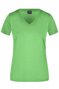 James & Nicholson Damen Sportshirt mit V-Ausschnitt lime-green