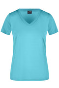 James & Nicholson Damen Sportshirt mit V-Ausschnitt pacific