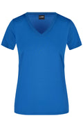 James & Nicholson Damen Sportshirt mit V-Ausschnitt royal