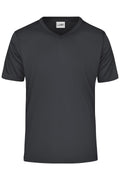 James & Nicholson Herren Sportshirt mit V-Ausschnitt black