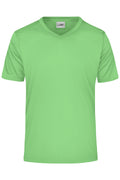 James & Nicholson Herren Sportshirt mit V-Ausschnitt lime-green