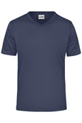 James & Nicholson Herren Sportshirt mit V-Ausschnitt navy