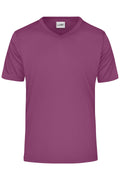 James & Nicholson Herren Sportshirt mit V-Ausschnitt purple