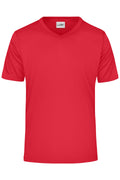James & Nicholson Herren Sportshirt mit V-Ausschnitt red