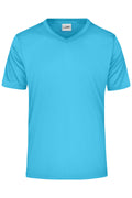 James & Nicholson Herren Sportshirt mit V-Ausschnitt turquoise