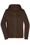 James & Nicholson Damen Basic Kapuzen-Sweatjacke brown