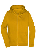 James & Nicholson Damen Basic Kapuzen-Sweatjacke gold-yellow