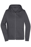 James & Nicholson Damen Basic Kapuzen-Sweatjacke graphite