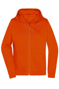 James & Nicholson Damen Basic Kapuzen-Sweatjacke orange
