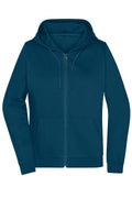 James & Nicholson Damen Basic Kapuzen-Sweatjacke petrol
