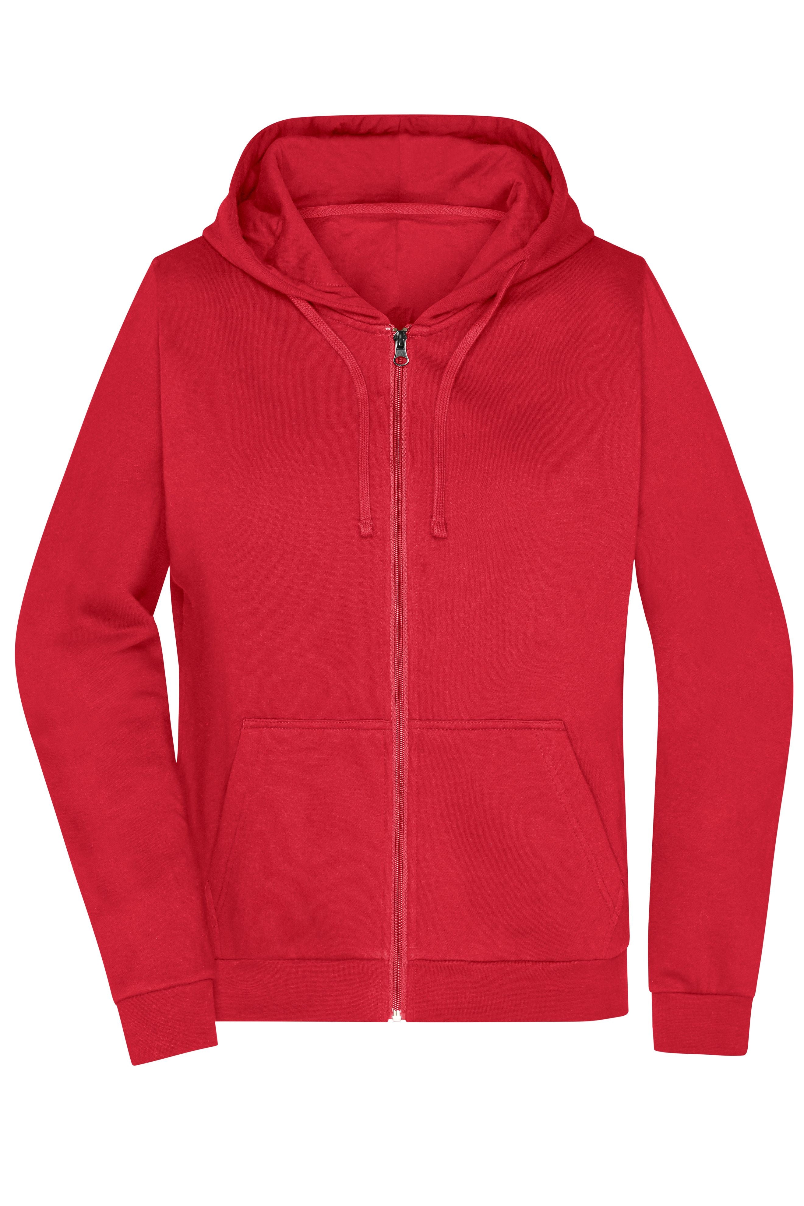 James & Nicholson Damen Basic Kapuzen-Sweatjacke red