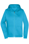 James & Nicholson Damen Basic Kapuzen-Sweatjacke turquoise