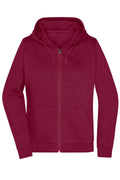 James & Nicholson Damen Basic Kapuzen-Sweatjacke wine