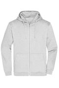 James & Nicholson Herren Basic Kapuzen-Sweatjacke ash