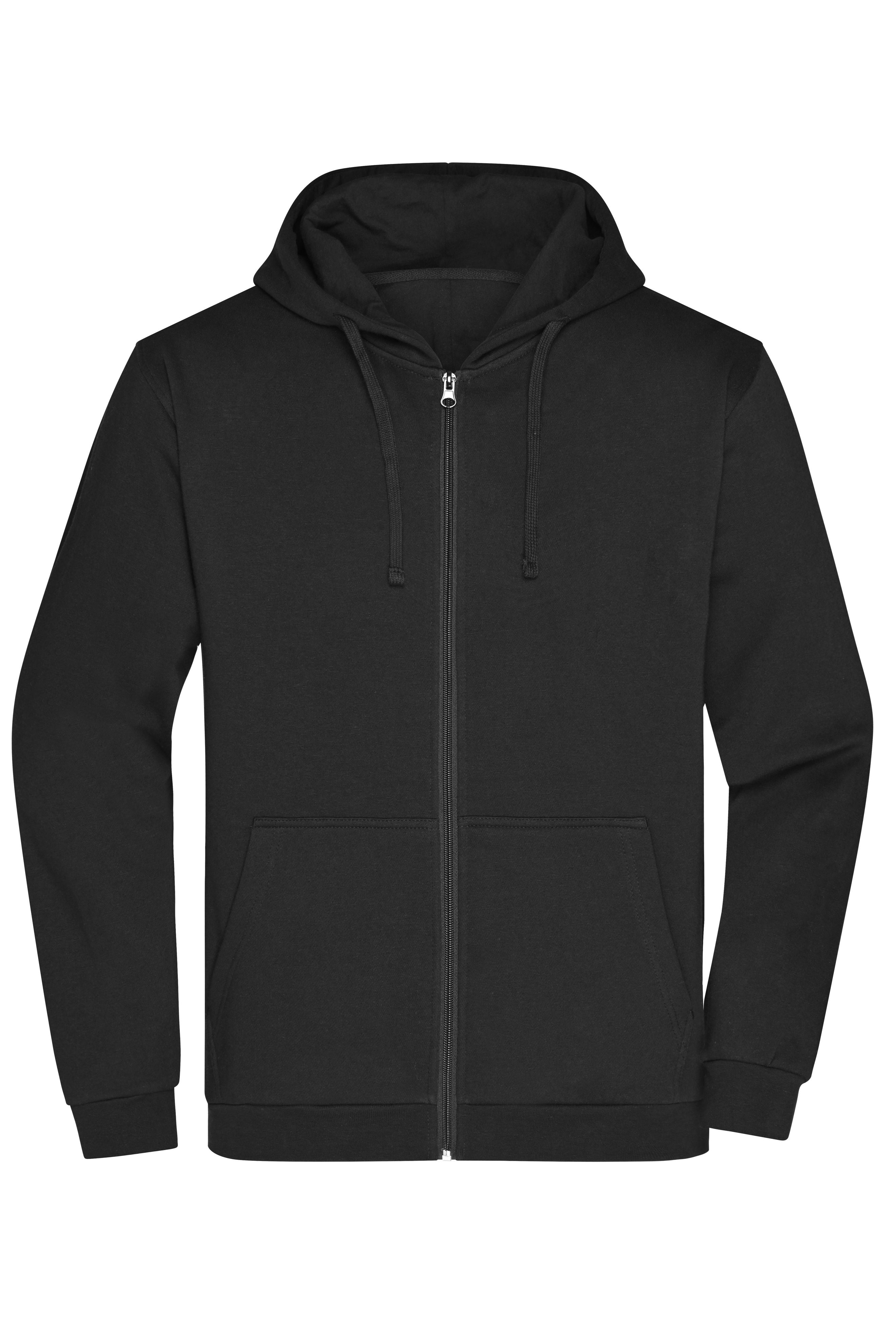 James & Nicholson Herren Basic Kapuzen-Sweatjacke black