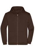 James & Nicholson Herren Basic Kapuzen-Sweatjacke brown